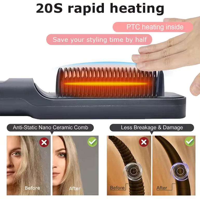 Multifunction Electric Hair Straightening Comb